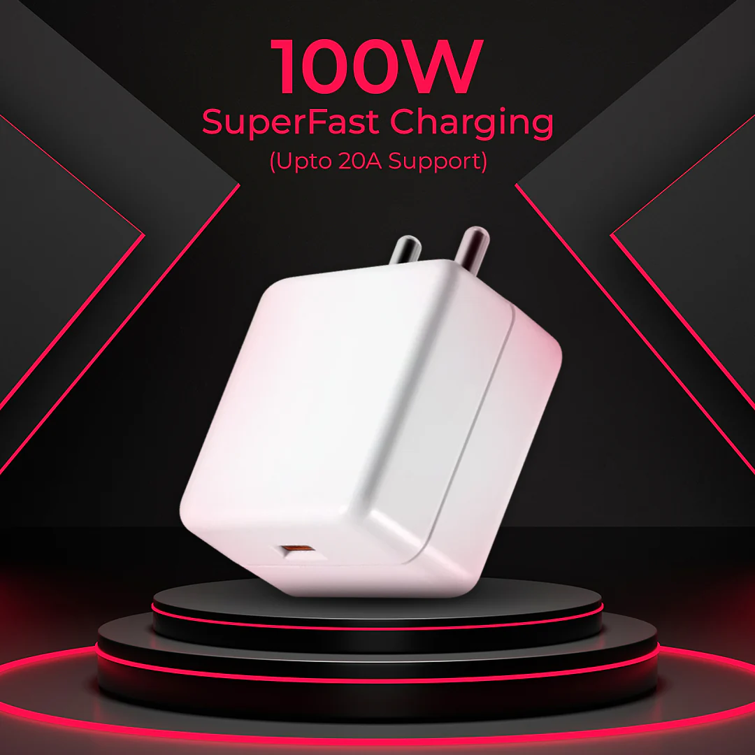 Tecsox 100W Mobile Charger | For All Android Devices | 100W SUPER VOOC Charging | Travel Companion - Image 2