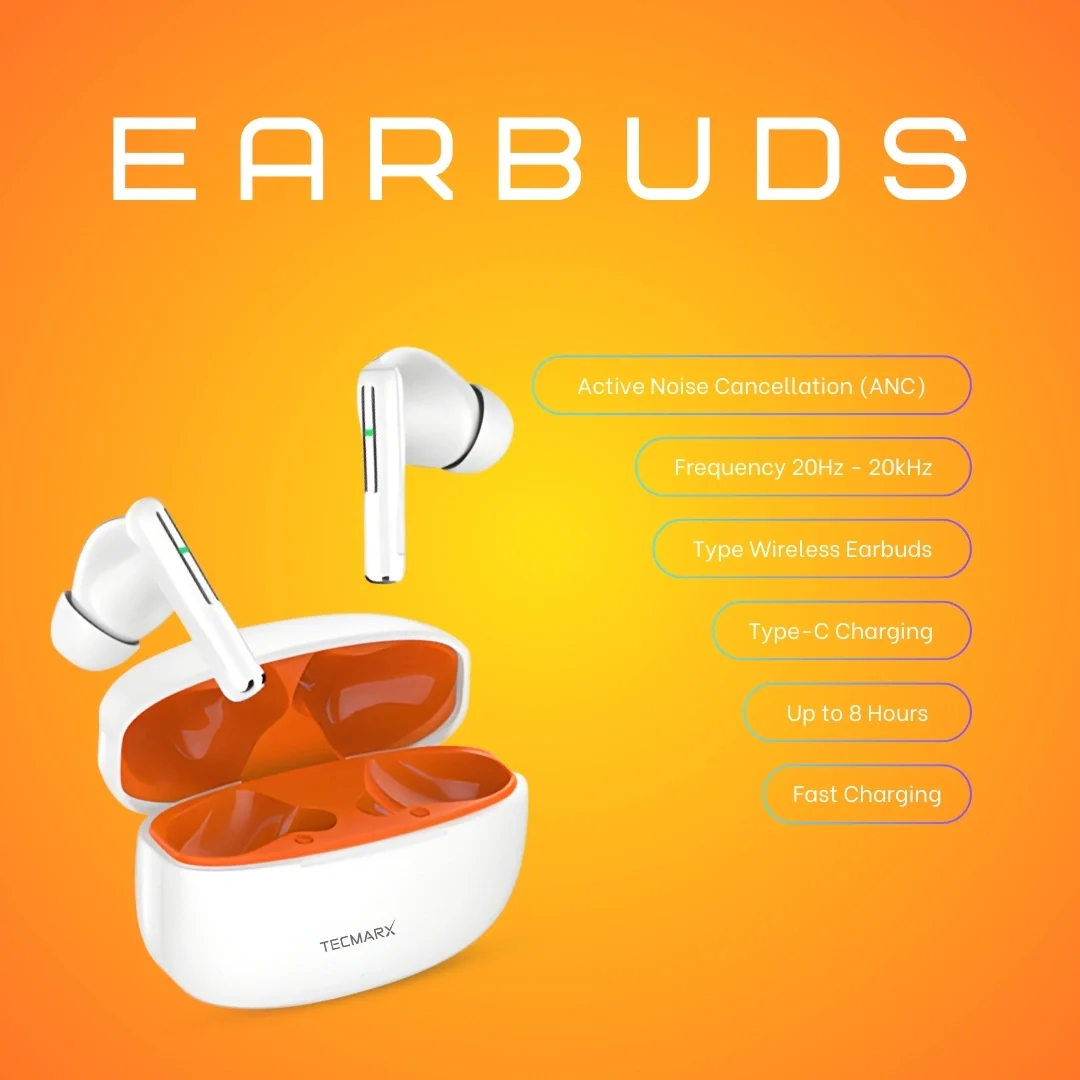 Tecmarx Vibe Bluetooth Earbuds | 30 Hr Playtime  | Balance Sound - Image 27
